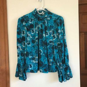 Alice + Olivia Launa Blouson Sleeve Blouse, Women's Size Small